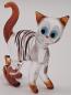 Preview: Katze stehend (transp./braun/gestreift)