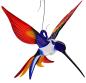 Preview: Hängevogel - Kolibri (dunkelblau-gelb-rot)