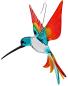 Preview: Hängevogel, Kolibri (türkis-gelb-rot)