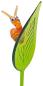 Preview: Pflanzenstecker, Blatt mit Schnecke (bunt)