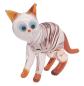 Preview: Katze, stehend (transp.-braun mit Streifen)