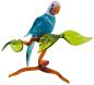 Preview: kleiner Wellensittich auf Ast, stehend (türkis)