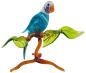 Preview: kleiner Wellensittich auf Ast, stehend (türkis)
