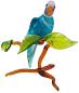 Preview: kleiner Wellensittich auf Ast, stehend (türkis)