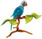 Preview: kleiner Wellensittich auf Ast, stehend (türkis)