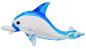 Preview: kleiner Delphin (transp.-hellblau)