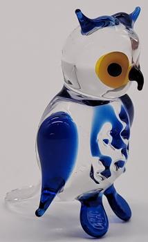 Eule, blau