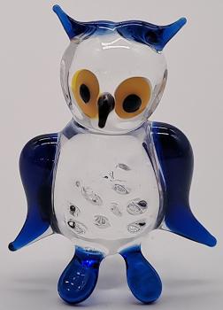 Eule, blau