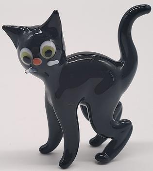 Katze stehend (schwarz)