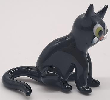 Katze sitzend (schwarz)