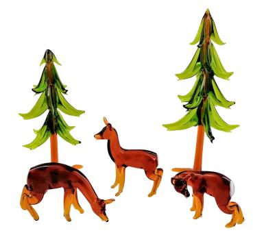 Preview: 3 Rehe mit 2 Tannen