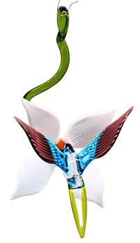 Blüte mit Kolibri, hängend