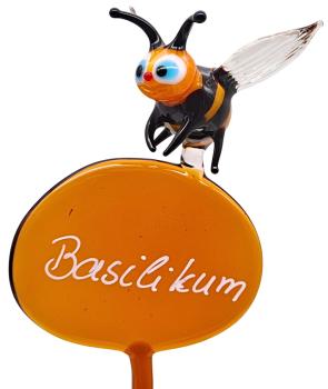 Preview: Kräuterstecker mit Biene / Basilikum