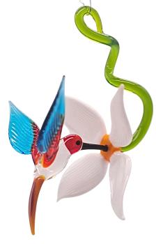 Blüte mit Kolibri, hängend