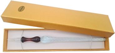 Tintenschreiber (Griff:lila / Schaft: transp.-weiße Streifen)