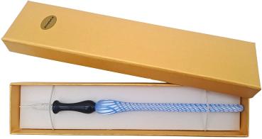 Tintenschreiber (Griff: schwarz / Schaft: transp.-blaue Streifen)