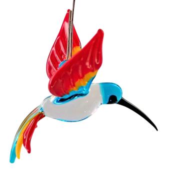 Preview: Hängevogel - Kolibri/klein (hellblau-gelb-rot)