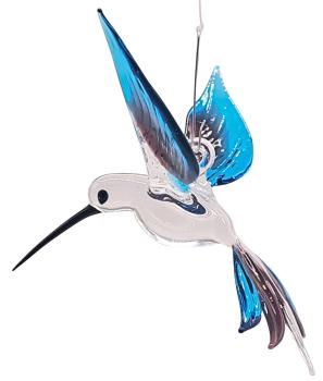 Preview: Hängevogel, Kolibri ( transp.-lila-blau)
