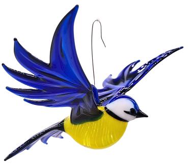 Preview: Hängevogel - Blaumeise (dunkelblau-gelb)