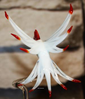 Orchideenstab - Kakadu (weiß-rot/normale Ausf.)