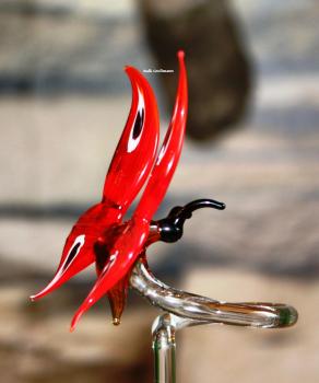 Orchideenstab - Schmetterling (normale Ausf./rot)