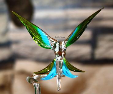 Preview: Orchideenstab - Kolibri (normale Ausführung / transp.hellblau-grün)