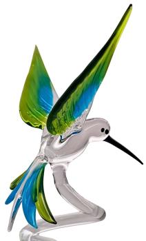 Preview: Orchideenstab - Kolibri (normale Ausführung / transp.hellblau-grün)