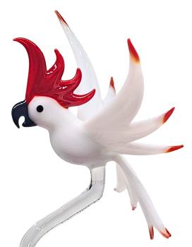 Preview: Orchideenstab - Kakadu (weiß-rot/normale Ausf.)