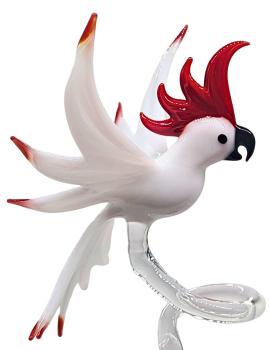 Preview: Orchideenstab - Kakadu (weiß-rot/normale Ausf.)