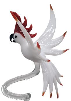 Preview: Orchideenstab - Kakadu (weiß-rot/normale Ausf.)