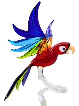 Preview: höhenverstellbarer Orchideenstab, Papagei (rot-grün-hellblau-dunkelblau)