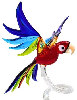 höhenverstellbarer Orchideenstab, Papagei (rot-grün-hellblau-dunkelblau)