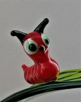 Orchideenstab Mit Schnecke - Bunt, Handgefertigt Aus Glas, Ca. 48 Cm - Deko & Stütze