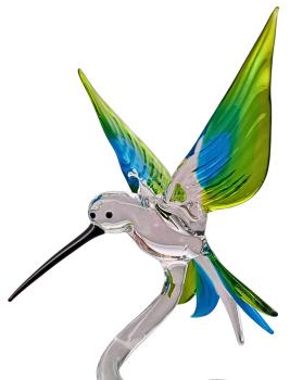 Orchideenstab - Kolibri (normale Ausführung / transp.hellblau-grün)