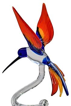 Preview: Orchideenstab - Kolibri (normale Ausführung/dunkelblau-gelb-rot)