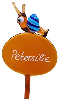 Preview: Kräuterstecker mit Schnecke, blau / Petersilie