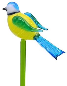 Pflanzenstecker mit Blaumeise