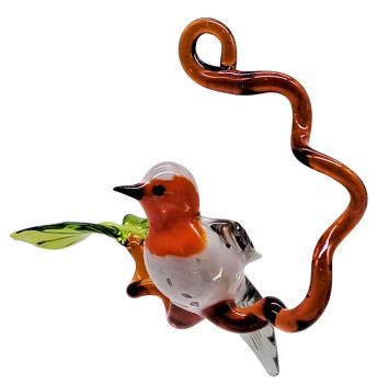 Preview: Hängevogel - Rotkehlchen auf Ast - klein