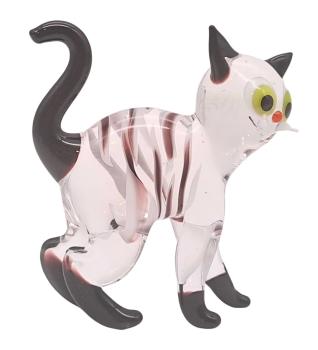 Preview: Katze stehend (transp./schwarz/gestreift)