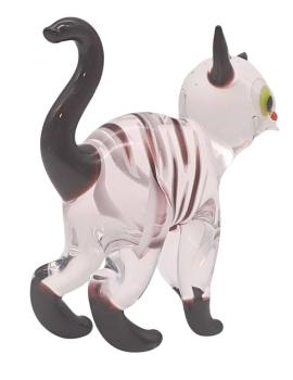 Preview: Katze stehend (transp./schwarz/gestreift)
