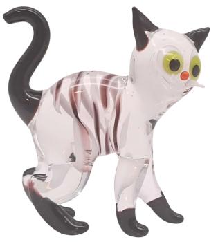 Preview: Katze stehend (transp./schwarz/gestreift)