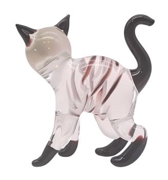 Katze stehend (transp./schwarz/gestreift)