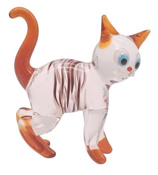 Preview: Katze stehend (transp./braun/gestreift)