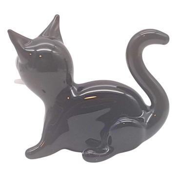 Katze sitzend (schwarz)