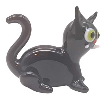 Preview: Katze sitzend (schwarz)