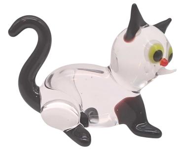 Preview: Katze sitzend (transparent/schwarz)
