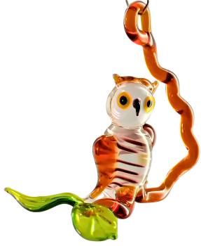 Preview: Hängevogel - Eule auf Ast, klein