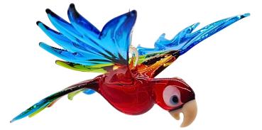 Preview: Hängevogel - Papagei, fliegend - klein (rot-grün-hellblau)