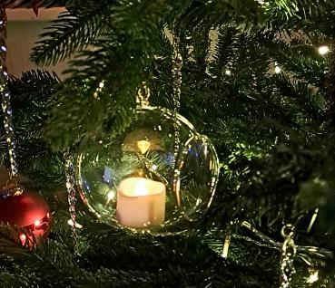 Teelichtkugel (transp., klar)