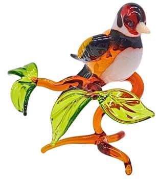 Preview: kleiner Stieglitz auf Ast, stehend